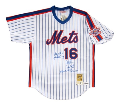 1986 New York Mets Signed Jersey With Gary Carter and others(Steiner)